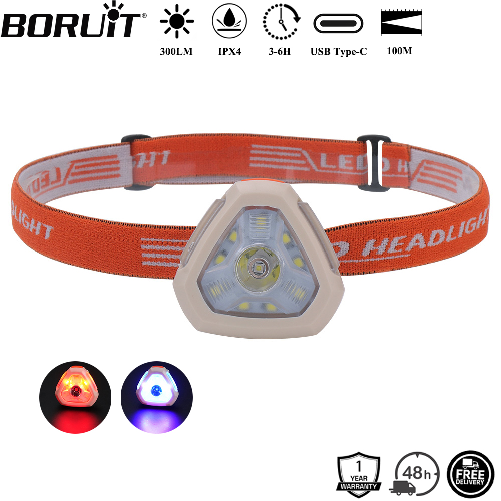 Aquatic Sports Hat - BORUiT 300LM Latarka Czołowa LED z