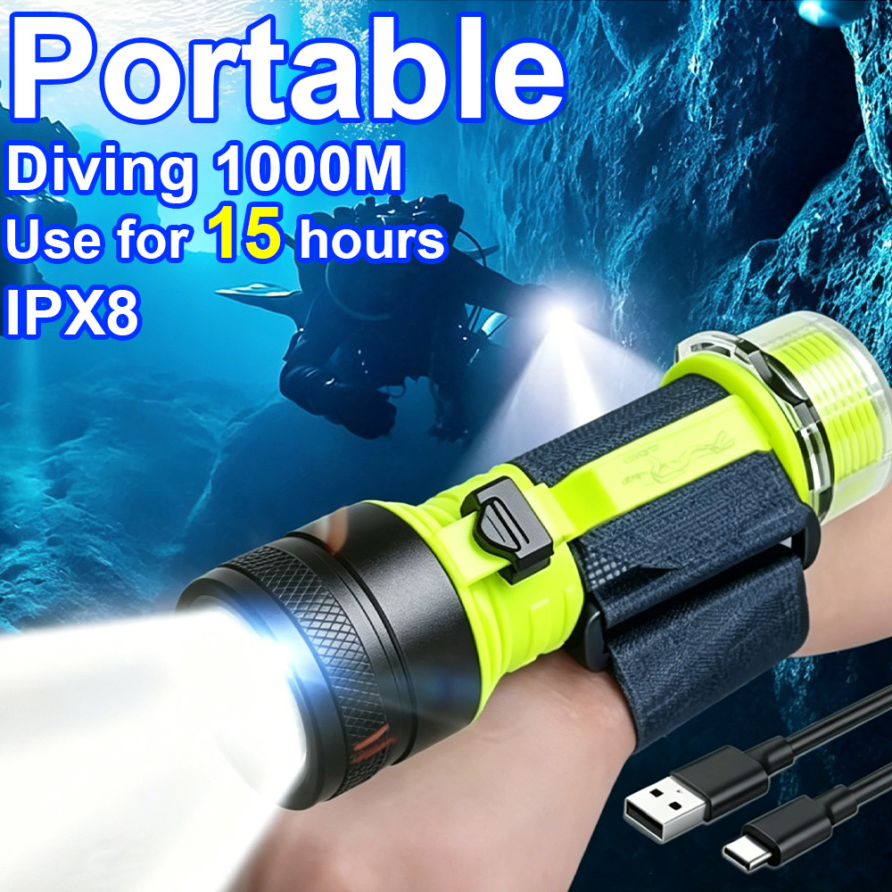 Underwater Flashlight - Nowa Przenośna Profesjonalna Latarka Nurkowa LED