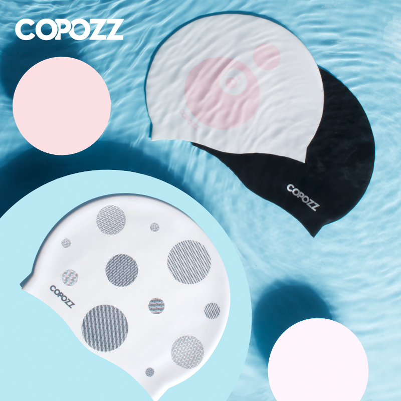 Aquatic Sports Hat - Copozz Elastyczna guma silikonowa Wodoodporna ochrona