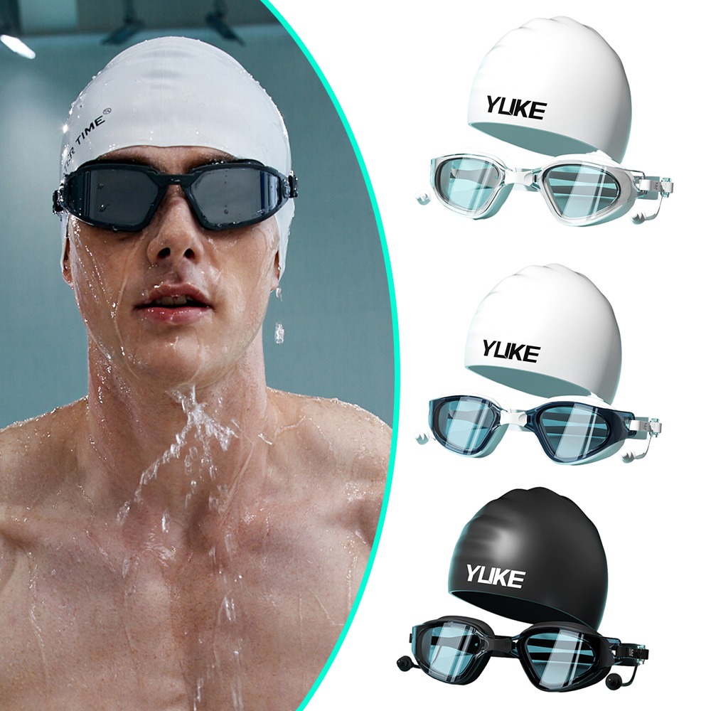 Aquatic Sports Hat - Profesjonalne okulary pływackie z czepeczkiem HD,