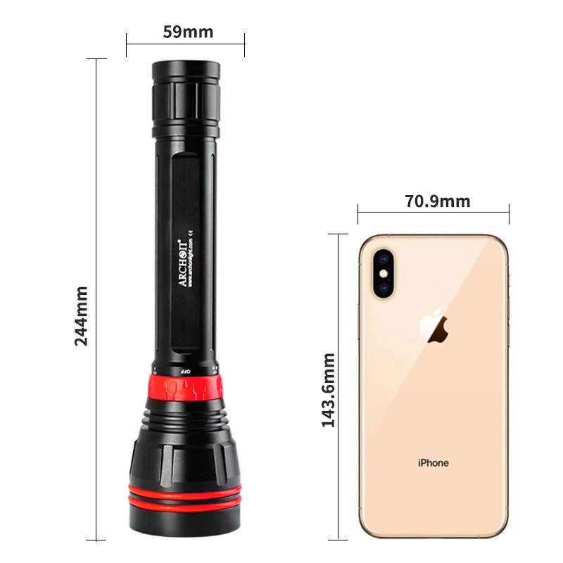 Latarka nurkowa 4000LM z 4 dio – Underwater Flashlight recenzja i cena