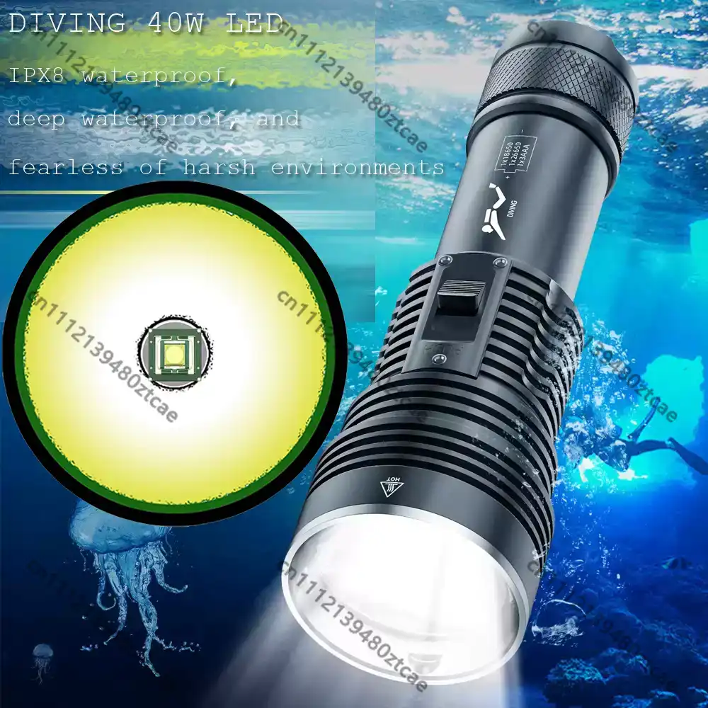 Wysokiej Mocy Biała Laserowa L – Underwater Flashlight recenzja i cena