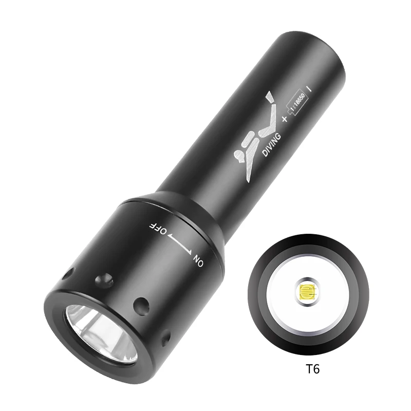 Nowa latarka nurkowa LED T6, d – Underwater Flashlight recenzja i cena